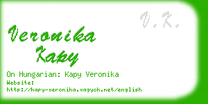 veronika kapy business card
